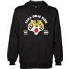 MAGLIERIA CONFORTI Felpa con Cappuccio Uomo Tigre Tana delle Tigri Academy Anni 80 Cartone TigerMan Bianca o Nera Unisex Uomo Donna Ragazzo