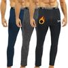 MEETYOO Pantalone Termico Uomo Legging Uomo Termico Pantaloncino Lungo Invernale per Sport,Escursionismo,Ciclismo Confezione 2/3 Pack