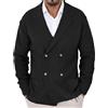 ENENEN Giacca Cardigan Doppiopetto da Uomo Slim Lapel Plus Size Blazer Maglione alla Moda