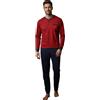 Sergio Tacchini Pigiama da Uomo in Jersey di Cotone, Art. F_PGI_35B21 Rosso L