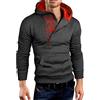 Grin&Bear Felpa con Cappuccio Uomo Slim Fit Sweatshirt Antracite-Rosso XXL GEC401