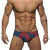 NUJOLI Slip bikini da uomo, sexy, a vita bassa, con coulisse regolabile, Blu navy, Medium