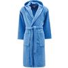 INTRECCI Accappatoio Bichicco in Spugna Tinta Unita Unisex Adulto in Cotone, Accappatoio in Cotone Asciugatura rapida con Tasche e Cappuccio (M, Nautical Blu)