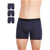 FINN Boxer Uomo Traspiranti Confezione da 3 - Mutande in Lenzing® Micromodal Blu S
