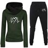 JokeLomple Tuta Donna Completa Set - Tuta da Ginnastica Completo Sportivo Donna Fitness Tute Sportive da Passeggio Invernale Moda Tuta Taglie Forti Tuta da Ginnastica Inverno Completa Senza Cappuccio