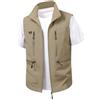 RUMAOZIA Gilet da lavoro uomo estate outdoor gilet leggero traspirante colletto alla coreana multi-tasche nylon gilet da pesca gilet da caccia primavera estate gilet multifunzionale sottile senza