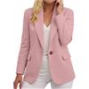 Generico Casual da Donna Aperto Sul Davanti Completo Donna Elegante Cerimonia Elegante a Maniche Lunghe Giacca Primaverile Tascabile per Uso Quotidiano e Ufficio in Tessuto di Poliestere (S)