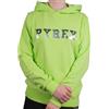 PYREX ORIGINAL - Felpa con Cappuccio da Donna in Cotone, Polsini Elasticizzati, Logo Frontale Riflettente Riflettente - Art.45160 (Giallo Lime, XS)