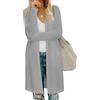 Fisoew Cardigan da Donna con Apertura Frontale Manica Lunga Maglione Leggero con Tasche, grigio., L