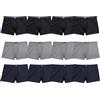 SNELLY Mutande Uomo Boxer in Cotone Elasticizzato Pacco da 6-9-12 Pezzi Bianco o Nero da 6-12 Pezzi Colori Assortiti con Elastico Interno U100E Intimo Maschile Comodo Pratico e di Marca