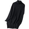 Youllyuu Maglione in Cashmere per Donna Abito in Maglione a Collo Alto Lavorato a Maglia di Lana Abito a Maniche Lunghe in Pullover Largo Black M
