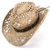 Generic HHF Caps & Hats 100% Paglia Donne Uomini Tessuto Cappello Paglia Cowboy Cappelli Estate Beach Sun Hat (Colore: BBI, Dimensioni: 56-58CM)