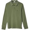 Coveri Maglia Polo da Uomo Manica Lunga 100% Puro Cotone Leggera M L XL XXL XXXL (M - Verde)