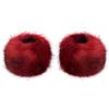 Futrzane Classic Polsini - Manicotti Pelliccia Sintetica Donna - Copripolso Pelo (Rosso Classic)