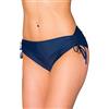 Aquarti Slip Costume Donna con Laccetti - Slip Bikini Donna Regolabile con Arricciatura, Blu Scuro, 50
