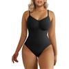 SHAPERX Donna Bodysuit Body Contenitivo Modellante Intimo Snellente Shaper Seamless Shaping Figura Formante Corpetto Shapewear, UK-SZ5215-Black-XXS/XS