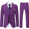 YOUTHUP Abito Uomo 3 Pezzi Slim Fit Giacca Gilet Pantaloni