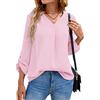 Yommay Camicette estive da donna eleganti, casual, a maniche corte, in chiffon, top, maglietta