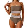 Generico Bikini Donna Mare Costume Donna Due Pezzi Curvy Fascia Imbottitura A Pantaloncino Bralette Sopra Pezzo Sotto Costumi 2 Top Solo Completi 5Xl Sportivo Perizoma Nuoto Da Bagno Con Ferretto Volant Coppe