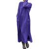 Minetom Autunno Invernale Maglione Vestito Maglieria Maniche Lunghe Maglione Maxi Abito Vestito Lungo Knit Pullover Tinta Unita Viola 52
