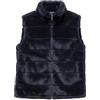 Van Der Rich ® - Gilet Corto in Ecopelliccia senza Maniche con Collo Alto e Due Tasche Laterali - Donna (Navy)