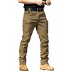 Onsoyours Pantaloni Cargo Uomo Militari Tattici Mimetici Pantaloni Softshell con Tasche Laterali Uomo Pantalone Combat Trekking Multitasche Skinny Fit Chino Pant Uomo A Marrone S