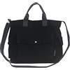 LYEAA Borsa tote da donna in tela Borsa a mano femminile di capacità Moda casual Tracolla regolabile Semplice portatile Elegante for le vacanze del fine settimana (L Nero)