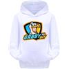 MAGLIERIA CONFORTI Felpa con Cappuccio di Gabby 16 Bit Unisex per gabby16bit Bambino Bambina Ragazzo. (IT, età, 7 Anni, 8 Anni, Regular, Bianco)