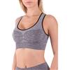 Bellissima Sport-Bustier Melange Reggiseno, Grigio (Grau 079), 4C Donna