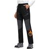 MOCOLY Pantaloni Trekking Donna Pantaloni Sci Invernali Impermeabili Felpati Termici Softshell Pantaloni Tuta Larghi Pantaloni Sportivi da Cargo per Montagna e Sport Outdoor Lavoro