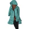 ORANDESIGNE Piumino Leggero Donna con Cappuccio Puffer Jacket Leggeri Giacca Cappotto Lungo Giubbino Down Jacket Piumino Leggero Caldo Giacche Trapuntato Slim Piumini Invernale B Verde 3XL