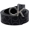 Calvin Klein Cintura donna CK logata articolo K60K607334 CK LOGO BELT 3MM MONO, 0GX Black Mono, 85