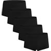 INNERSY Mutande Ragazza Cotone Nere Boxer Adolescenti Mutandine Bambina Intimo Sportivo Pacco da 5 (XL, Nero)