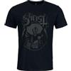 Ghost Logo Unisex T-Shirt Nero 100% Cotone Regular