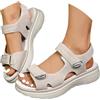 Generico Ciabatte Donna Estive, Sandali Ortopedico Donna Estive con Adjustable Strappo Estivi Leggere Comode in Cuoio Artificiale Zeppa Vintage Mare Scarpe Versatili