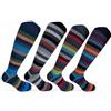 Lucchetti Socks Milano SET DA 4 PAIA CALZE UOMO LUNGHE CALDO COTONE COLORATE TENDENZA POIS FANTASIA FASHION MADE IN ITALY (Set desideri del cuore)