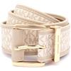 Michael Kors 1.75 inch Logo Belt with Grommets, Stylish Fashion Accessory for Everyday Wear Cintura, Lt Sand, M Donna