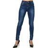 Elara Donna Pantaloni Elasticizzati Jeans Elasticizzati Push Up Chunkyrayan YH 9754 Blau-44 (2XL)
