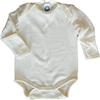 Cosilana, body neonato con protezione antigraffio, 70% lana (organica), 30% seta