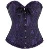 OMZIN Donne Lace Up Multi Style Plus Size Bustiers Casual Tiered Corsets Strong Rockabilly Shapewear Nero Violet XXS