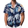 Danfiki Camicia Hawaiana Fiori Uomo a Maniche Corte Collo Botton-Down da Uomo Camicia da Uomo Hawaiana Stampa Hawaiana