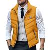 Oanviso Gilet Uomo Trapuntato Leggero Sportivo Imbottito Autunno Inverno Senza Maniche Giubbotto Smanicato da Lavoro Piumino Bomber Casual Giacca da Mezza Stagione Giallo XL