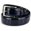 Emila Cintura vernice blu lucida elegante da uomo in vera pelle cinta cerimonia ragazzo artigianale x abito per pantaloni 3,5 cm 35 classica di matrimonio vestiti smoking belt