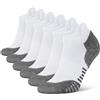 CLOSEMATE 6 Paia Calze Corte Calzini Sportive Uomo Donna Traspirante Cotonee in Spugna Corsa Crossfit Bianco 43-46 L