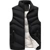 Peuignao Gilet Uomo Imbottito Pile Invernale Giubbotto Giubbino Giacca Smanicato Gilet Imbottiti Fleece Uomo Invernali Giacche Senza Maniche Gilet Trapuntato Puffer Oversize Caldo Uomo Taglie Forti Nero 6XL