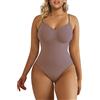 SHAPERX Donna Bodysuit Body Contenitivo Modellante Intimo Snellente Shaper Seamless Shaping Figura Formante Corpetto Shapewear, UK-SZ5215-Umber-L/XL