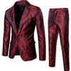 FSFA Giacca da Uomo Blazer Modello Scuro Stile Tribunale ReTro Un Pulsante con Un Vestito Slim Giacca Elegante Business Costume con Tasche Blazer Uomo Chic