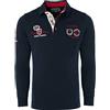 CARISMA Polo a maniche lunghe da uomo in cotone - Maglia a maniche lunghe da uomo con ricamo, vestibilità regolare per uomo con piacevole ufficio e tempo libero