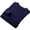 OWEIEYEU Maglione senza cuciture in 100% lana merino da uomo maglione girocollo maglione senza cuciture tinta unita maglione di base