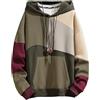 XIAOYAO Felpa da Uomo con Cappuccio Techwear Hip Hop Unisex Streetwear Patchwork Jumper Sportiva Maglia